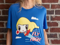 Gen Z wearing the Lolligag Fly High Tee, looking to the left