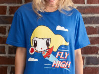 Young woman wearing the Fly High Lolligag T-shirt