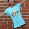 Girl wearing the Happy Camper Lolligag tee