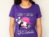 A girl wearing the Hip-Hop Hooray Lolligag Tee