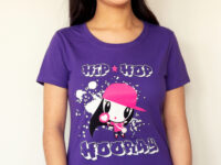 A girl smiling wearing the Hip-Hop Hooray Lolligag Tee