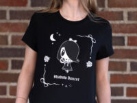 Teenager wearing the Lolligag Shadow Dancer t shirt