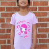 Girl smiling wearing the Stuck on You Lolligag tee