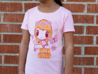 Girl smiling while wearing the Wild Child Lolligag Tee