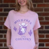 Millennial wearing the Wild, Free and Country Lolligag Tee