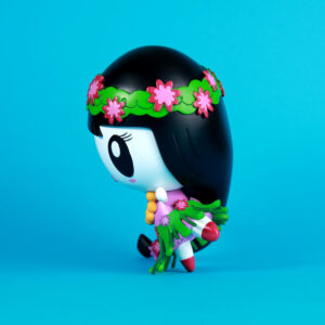 aloha! lolligag vinyl toy in green hula outfit
